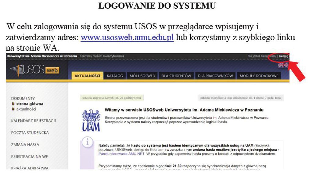 Studenci zobowiązani są do kontrolowania na bieżąco