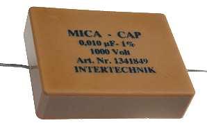 Kondensator mikowy Kondensatory mikowe jako dielektryk posiadają wysokiej jakości płytki z miki (muskowitu), a okładkami są
