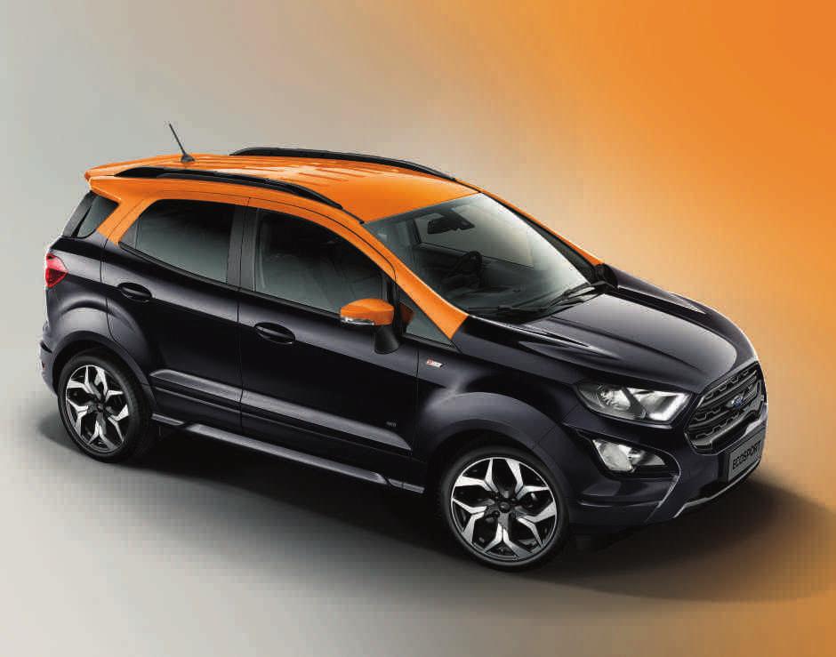 FORD ECOSPORT Kolory lakierów i tapicerka Standard Opcja, za dopłatą Element pakietu wyposażenia opcjonalnego, za dopłatą.