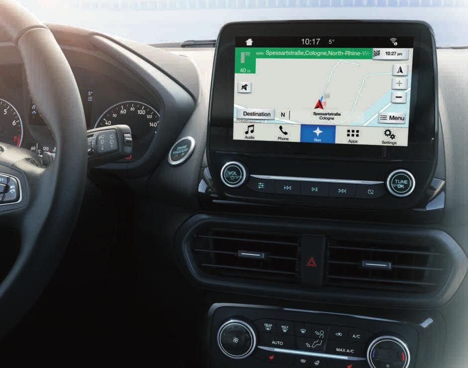 Zadzwoń do Pawła Odsłuchaj wiadomość Znajdź centrum miasta Muszę zatankować Znajdź adres Chcę jeść Nowy najlepszy przyjaciel Twojego telefonu Ford SYNC 3 Podróże samochodem nie muszą już oznaczać