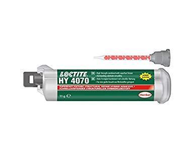 LOCTITE HY 47 to dwuskładnikowy, przezroczysty, zamglony bezbarwny do jasnożółtego hybrydowy klej cyjanoakrylanowy/akrylowy o konsystencji żelu, który szybko się ustala w temperaturze pokojowej w