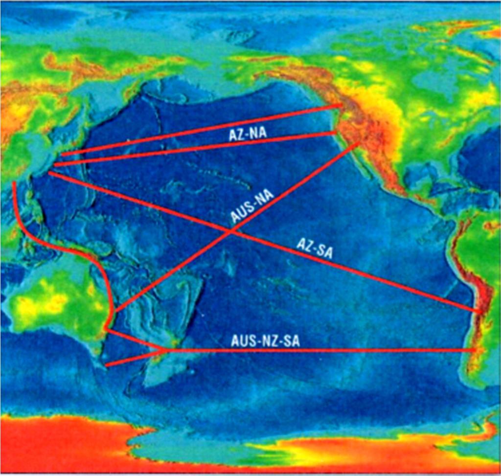 Również analizując kontynenty okalające Pacyfik, można zacząć mieć wątpliwości co od stałych rozmiarów Ziemi.