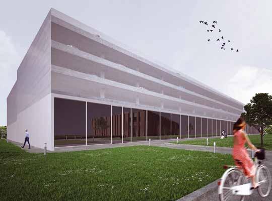 II NAGRODA PRACA FINAŁOWA BUILDER FOR THE YOUNG ENGINEERS 124 WIELOKONDYGNACYJNY PARKING NAZIEMNY Z CZĘŚCIĄ USŁUGOWĄ Parking został