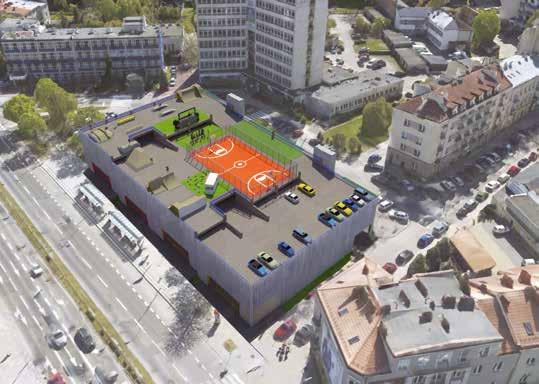 WYRÓŻNIENIA PRACA FINAŁOWA BUILDER FOR THE YOUNG ENGINEERS 136 MIEJSKI GARAŻ NAZIEMNY WIELOKONDYGNACYJNY Z DODATKOWĄ FUNKCJĄ HANDLOWO-USŁUGOWĄ I