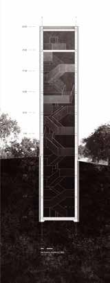 Odwołując się do tego co w architekturze pierwotne, wchodzi w dialog z neolityczną strukturą kromlechu. Działając na zasadzie analogii projekt odkrywa od dawna ukrytą tajemnicę miejsca.