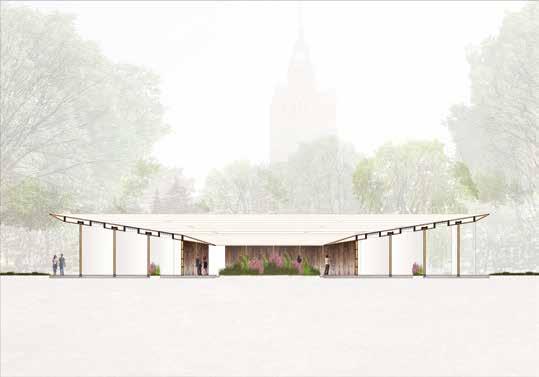 WYRÓŻNIENIA PRACA FINAŁOWA BUILDER FOR THE YOUNG ARCHITECTS 70 Przedmiotem opracowania konkursu jest tymczasowy pawilon sztuki Le Pays Imaginaire Kraina Fantazji, na wyznaczonym terenie Parku