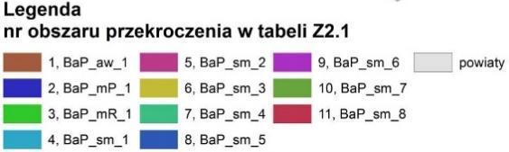 BaP_sm_5 BaP(rok) Olszewo- Borki mazowiecka 0,803 138 O3_dlugot_sm_1 O3(dlugoterm) Olszewo- Borki mazowiecka 196,587 10141 AOT40_dlugot_sm_1 AOT40(długoterm) Olszewo- Borki mazowiecka 196,587 -