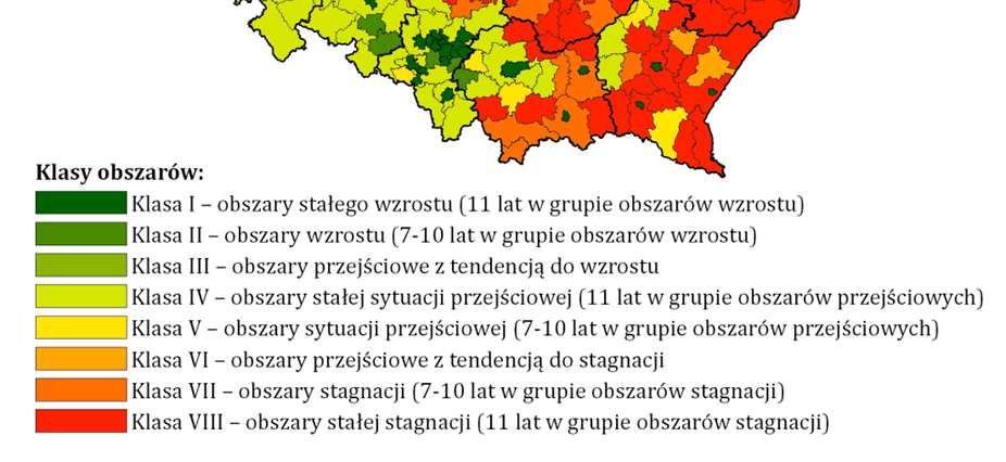 wzrostu i stagnacji gospodarczej w ujęciu całościowym w układzie jednostek NUTS 4
