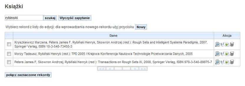 3. Funkcje główne Zasadnicze wprowadzanie danych do Repozytorium odbywa się z wykorzystaniem funkcji dostępnych w górnej części menu umieszczonego z lewej strony okna.