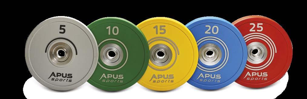 Bumper Plates od Apus Sports to obciążenia wykonane ze skompresowanego granulatu