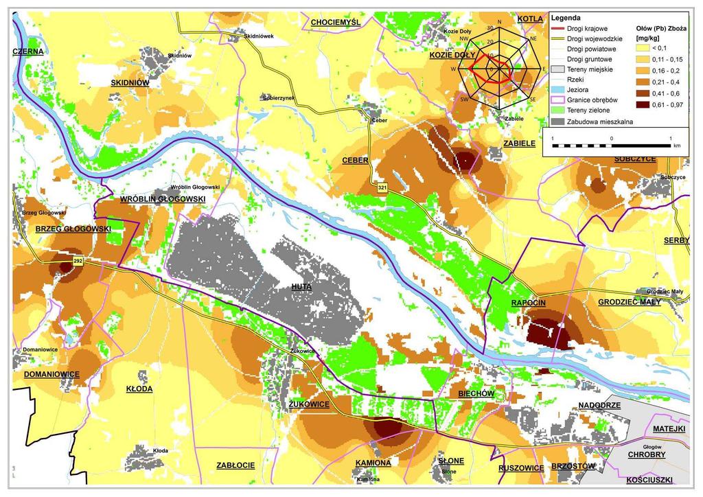 UŻYTKOWANYCH ROLNICZO NA TERENIE TRZECH GMIN POWIATU GŁOGOWSKIEGO Mapa 2.