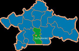 Rysunek 1 Położenie gminy Juchnowiec Kościelny na tle regionu Źródło: http://region.e-podlasie.pl/gminy/juchnowiec_koscielny.html.