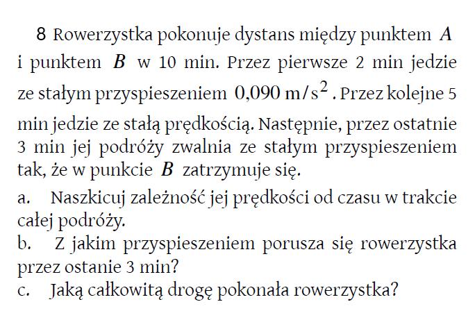 6. A) Kamień rzucono ukośnie z powierzchni ziemi. Na wysokości 9,1 m jego prędkość jest równa v = 7,6i + 6,1j. Jaka jest maksymalna wysokość i zasięg rzutu?