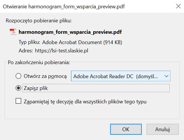 błędów, cały czas masz możliwość podejrzenia PDF