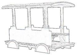 /cm CENA 814A 120x1100x180 10900,- Zestaw zawiera ciuchcię i trzy wagony CIUCHCIA NR KAT. Dł.Szer.Wys.