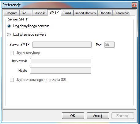 SMTP Zakładka SMTP służy do