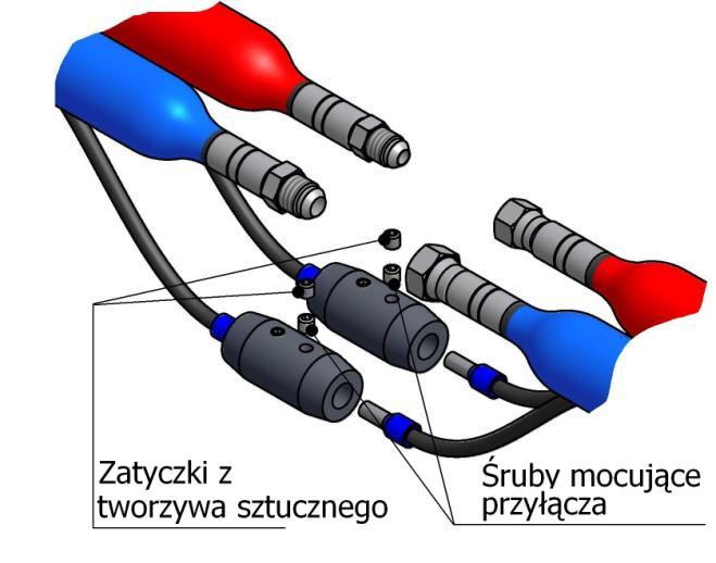 Transformator posiada opcję podłączenia napięcia wyjściowego 40 V (dla przewodów o całkowitej długości do 48m) lub 75 V (dla przewodów o całkowitej długości powyżej 48m).