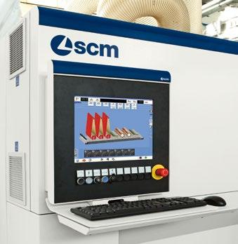 Sterowanie elektroniczne Oprogramowanie do zarządzania maszyną zostało opracowane przez inżynierów SCM na podstawie opni i sugestii naszych klientów.