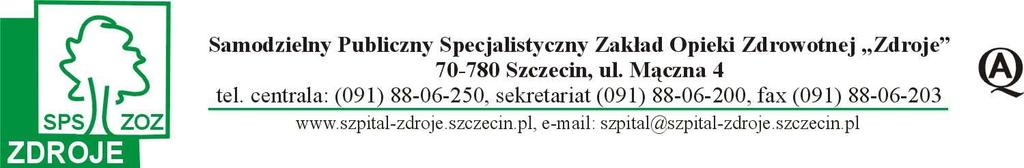 ORG- WB.3710/25-2014/855/14 Szczecin, dnia 22.07.2014 r. Według rozdzielnika www.szpital-zdroje.szczecin.