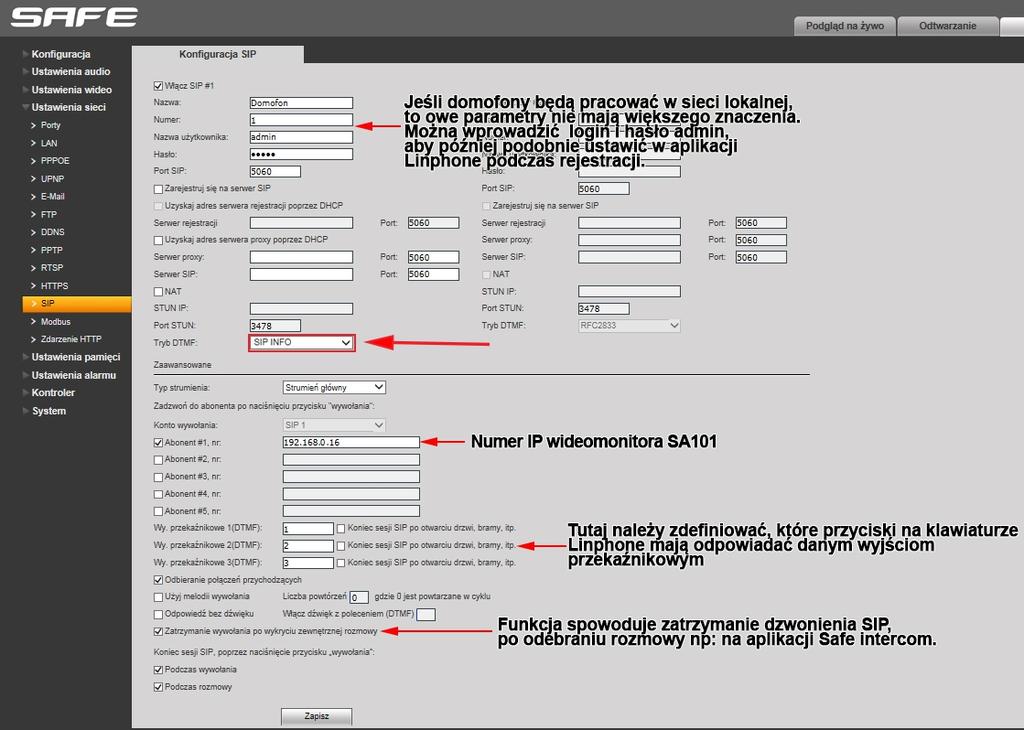 Instrukcja konfiguracji SA101IP/PoE Wideo-monitor SA101IP wyposażony jest w uchwyt montażowy do ściany oraz kartę Ethernet ze złączem RJ45 a na pokładzie zainstalowany jest standardowy system
