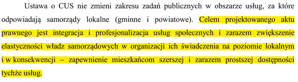 Nowa propozycja: Centrum Usług Społecznych Rozwój i