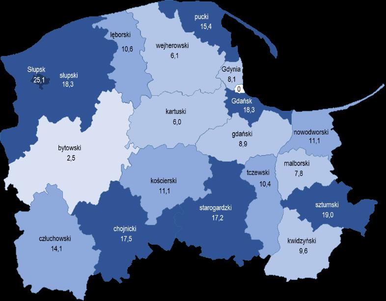 Grupa wiekowa Stan sanitarno-higieniczny województwa pomorskiego w 2017 roku W 2017 r.