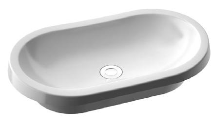 PIA 70 UMYWALKA WPUSZCZANA W BLAT / NABLATOWA INSET / COUNTERTOP WASHBASIN Index: P_U_070_03_0720 720 361 125 - Wpuszczana w blat / Inset * Do montażu wymagane jest użycie wykrojnika * Cutting