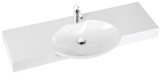 25 CARME 130 UMYWALKA MEBLOWA VANITY WASHBASIN Index: P_U_012_02_1300 1300 550 150 - Meblowa / Vanity Z otworami lub bez otworów montażowych / With or without mounting holes Z otworem lub bez otworu