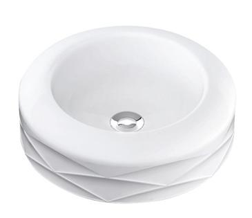 KORE UMYWALKA NABLATOWA COUNTERTOP WASHBASIN Index: P_U_045_01_00 0 0 120 Bez otworu na baterię / Without tap hole Bez przelewu / Without overflow 9,5 kg Ø46