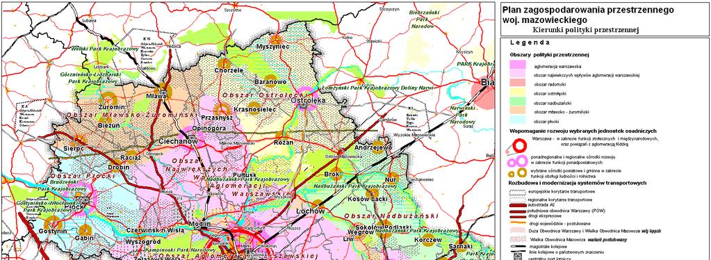 Kierunki polityki przestrzennej w Planie