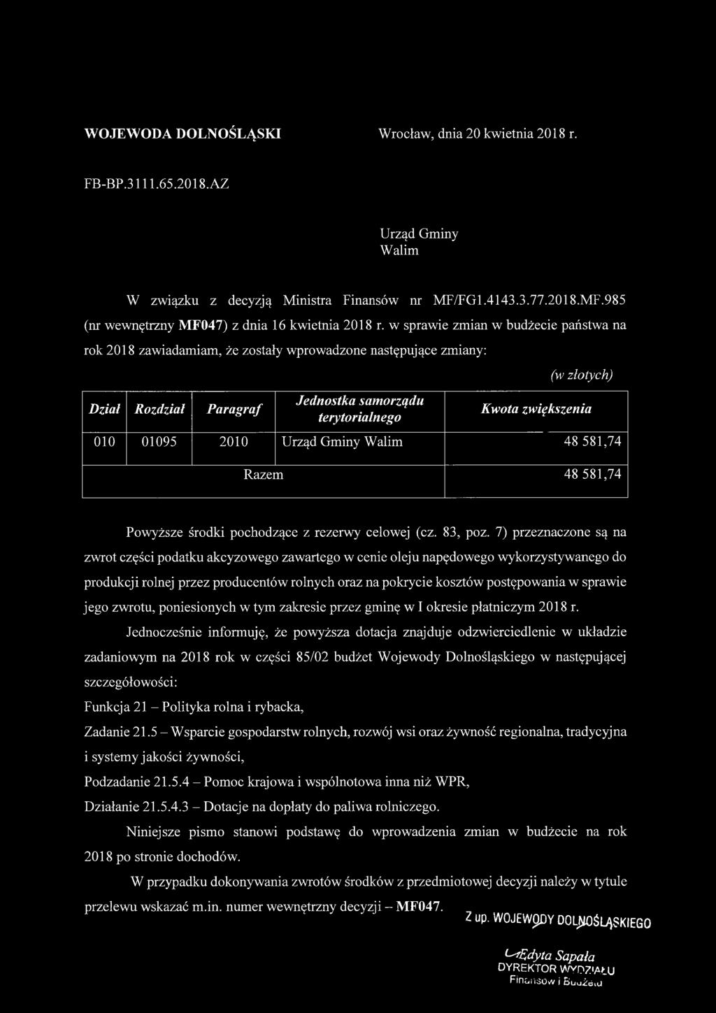 5 - Wsparcie gospodarstw rolnych, rozwój wsi oraz żywność regionalna,