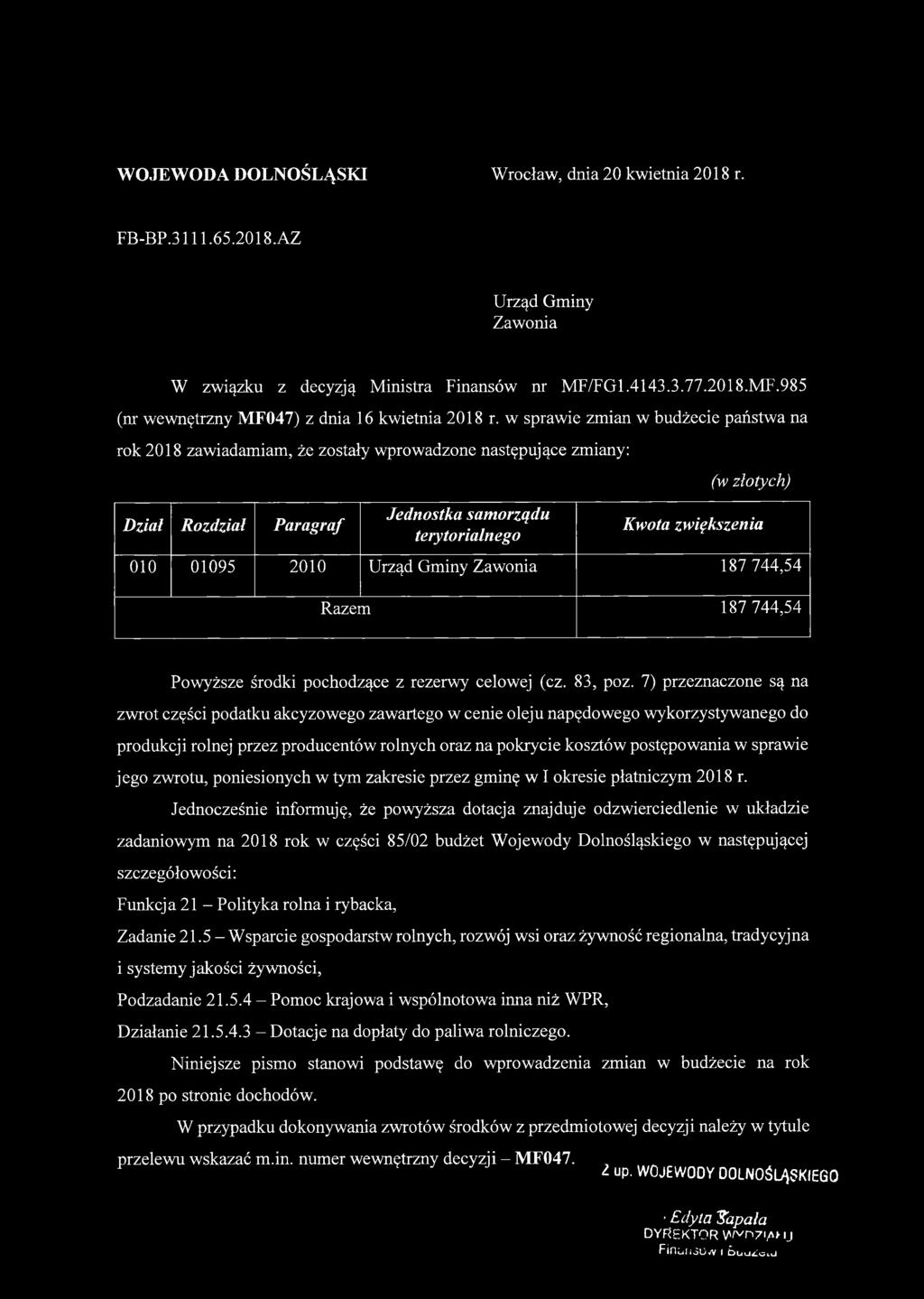 5 - Wsparcie gospodarstw rolnych, rozwój wsi oraz żywność regionalna,