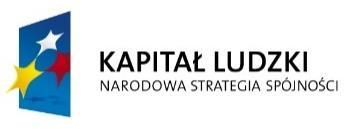 Projekt współfinansowany ze środków Europejskiego Funduszu Społecznego, budżetu państwa oraz budżetu Samorządu