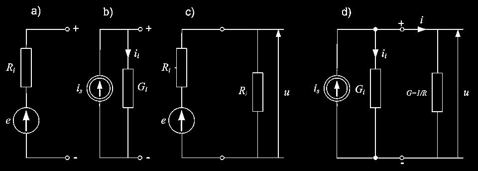 Stosując pojęce KONDUKTANCJI (odwrotnośc rezystancj) G = 1/R prawo Ohma można wyrazć następująco: R e u R R e u R R R e u G G G G s s s