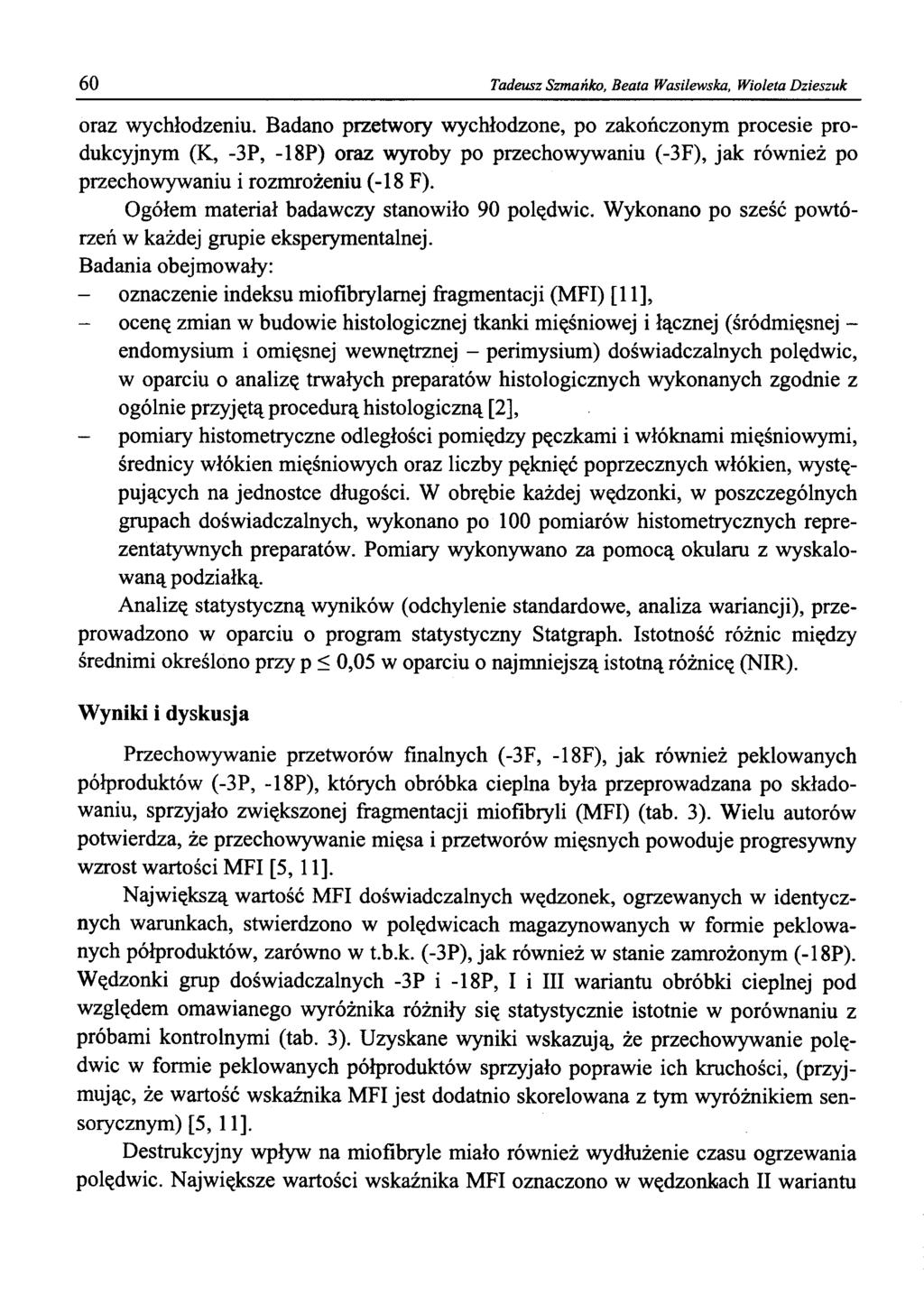 60 Tadeusz Szmańko, Beata Wasilewska, Wioleta Dzieszuk oraz wychłodzeniu.
