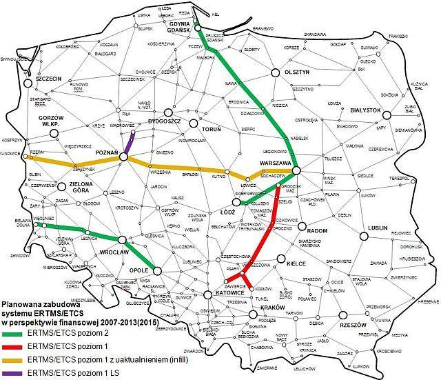 4 WDROŻENIE SYSTEMU GSM-R W POLSCE Od 2010 roku PKP Polskie Linie Kolejowe podpisały umowy na zaprojektowanie, wybudowanie, wyposażenie, uruchomienie oraz skonfigurowanie funkcjonalne i