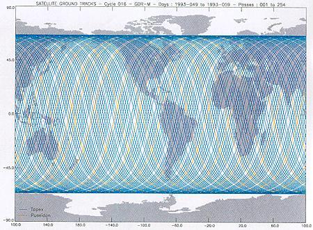 Trasa satelity na powierzchni Ziemi Jest to ślad pozostawiony na