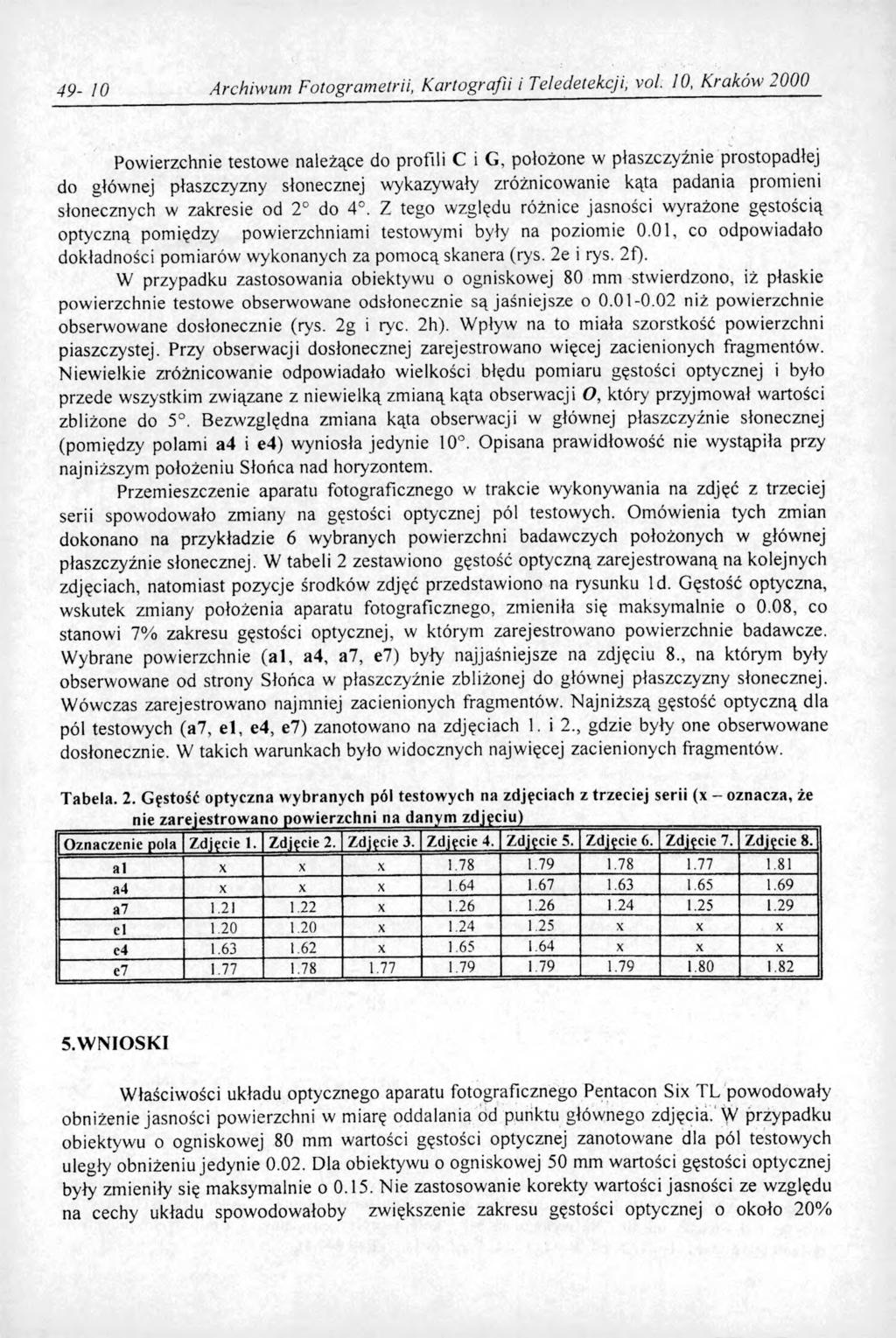 49-10 Archiwum Fotogrametrii, Kartografii i Teledetekcji, vol.