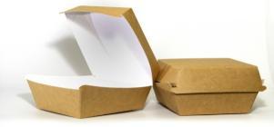 0,25 zł Burger box brąz papier