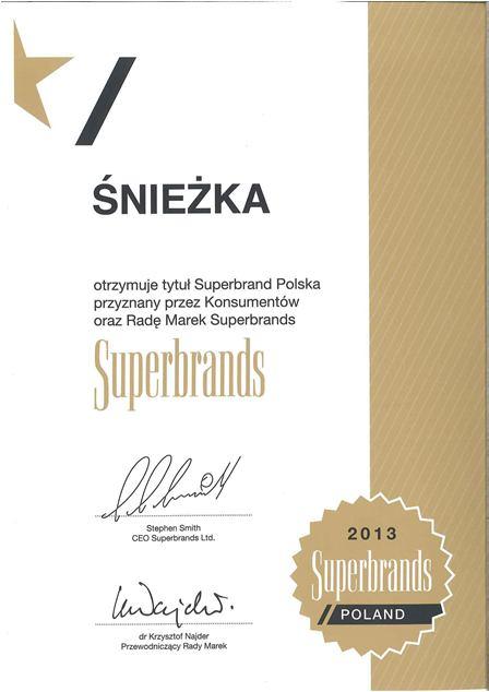 Superbrands Tytuł Superbrands 2013 w kategorii remont i dekoracja wnętrz Siła wizerunkowego oddziaływania na rynku Tytuł stanowi