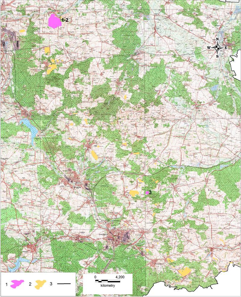 Ryc. 5. Monitoring siedlisk Jura Objaśnienia: 1 siedlisko 6210.