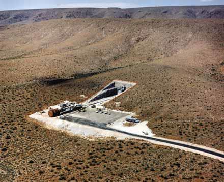 Pojemność składowiska 70 000 t odpadów jądrowych Projekt składowiska - Góry Yucca w stanie Nevada - USA