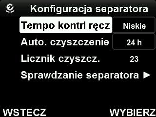 9 KONFIGURACJA SEPARATORA 9.
