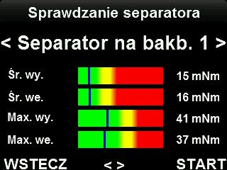 czerwony zbyt wysokie. 1. Naciśnij przycisk MENU. 2. Wybierz opcję Interceptor Setup (konfiguracja separatora), a następnie SELECT (wybierz). 3.