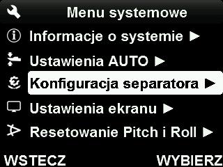 od separatora 1 lewej burty do separatora 1 prawej burty. Zaleca się, aby pierwsze sprawdzanie wykonać bezpośrednio po instalacji separatorów, przed wodowaniem łodzi.