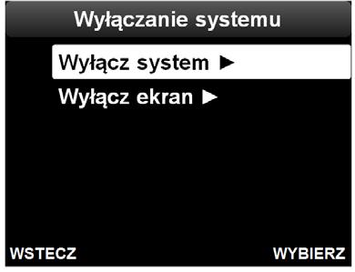 Jeśli przełącznik zapłonu łodzi jest podłączony do wejścia Key Sense z tyłu panelu sterowania (rozdział 3), system będzie automatycznie włączany podczas włączania zapłonu (silnika).