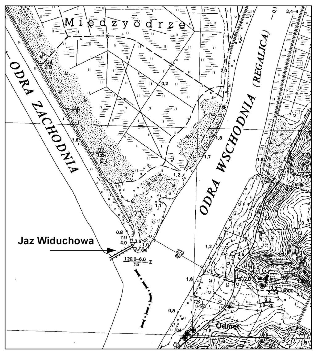 Rys.1. Sytuacyjne umiejscowienie jazu 3.