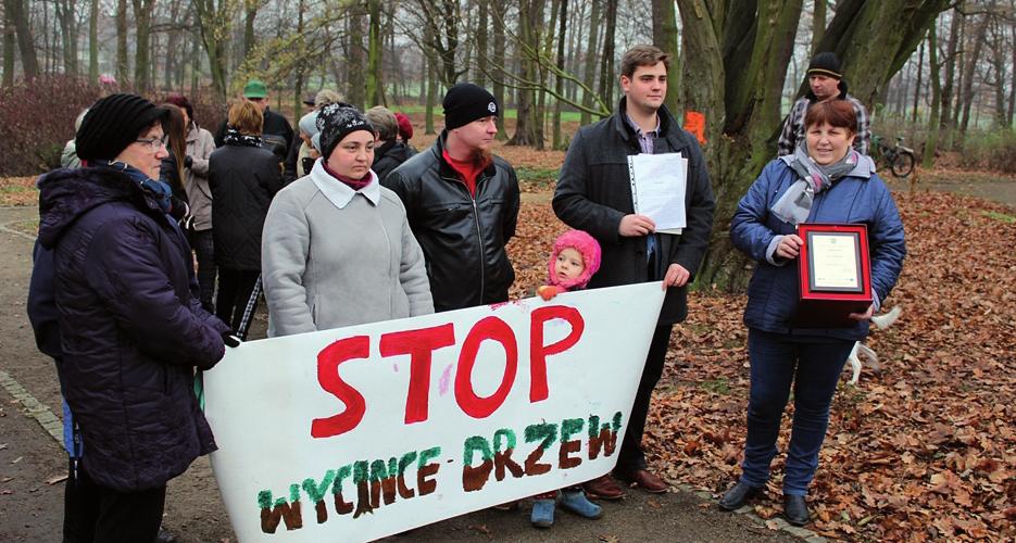 chróścina Społeczność wsi nie zgadza się na wycinkę drzew, a oznaczono ich około trzydziestu. Jej przeprowadzenie zaplanowano pod koniec listopada, jednak nie pozwolili na to mieszkańcy.