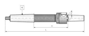 1770 6/5 PTPk 178,00 61,62 Oprawki szybkomocujące ze stożkiem Morse`a T.5210 Oprawka T.