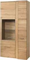 Locarno LOCARNO 10 witryna 1-drzwiowa L (oświetlenie opcjonalne str. 87) 68 x 200 x 43 cm 1 door display unit (optional lighting p.